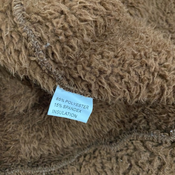 Brown Teddy Bear Fleece Zip Up Jackets, Size XL - Picture 11 of 12